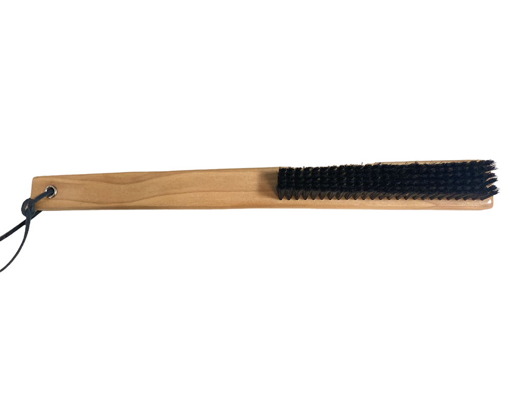 Fla Head Wooden Clothes Brush Garment Brush Lint Remover Brush with Genuine Soft hair 