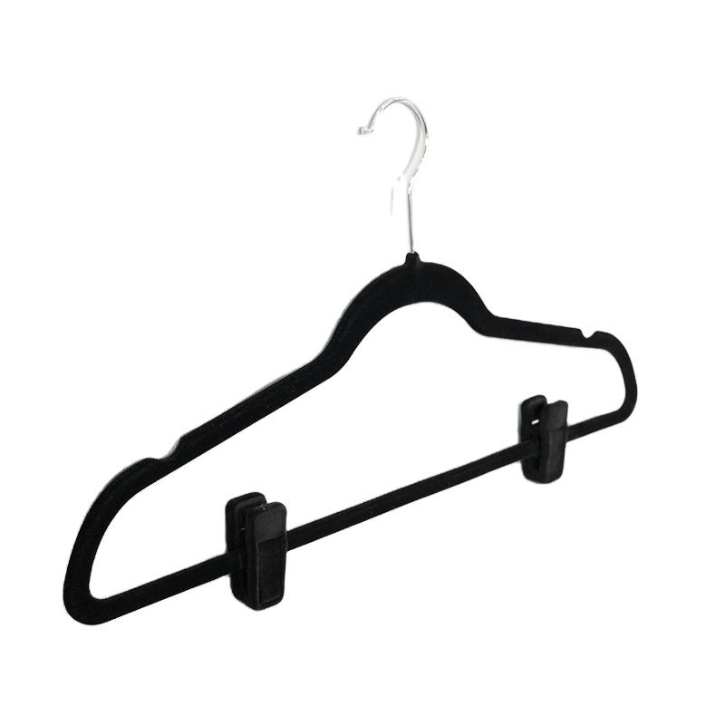 Wholesale Premium Non-Slip Velvet Hangers with Clips, Slim Space-Saving Flocked Coat Hangers for Pants, Skirts